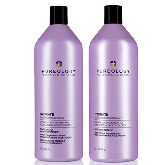 Hydrate Shampoo and Conditioner Liter Duo Set (33.8oz each)